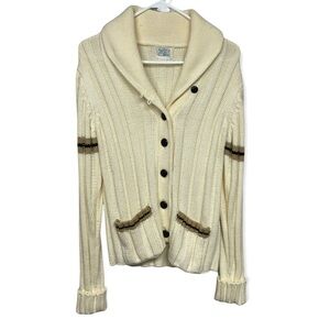 Sears JR Bazaar Vintage Ivory Cardigan Medium